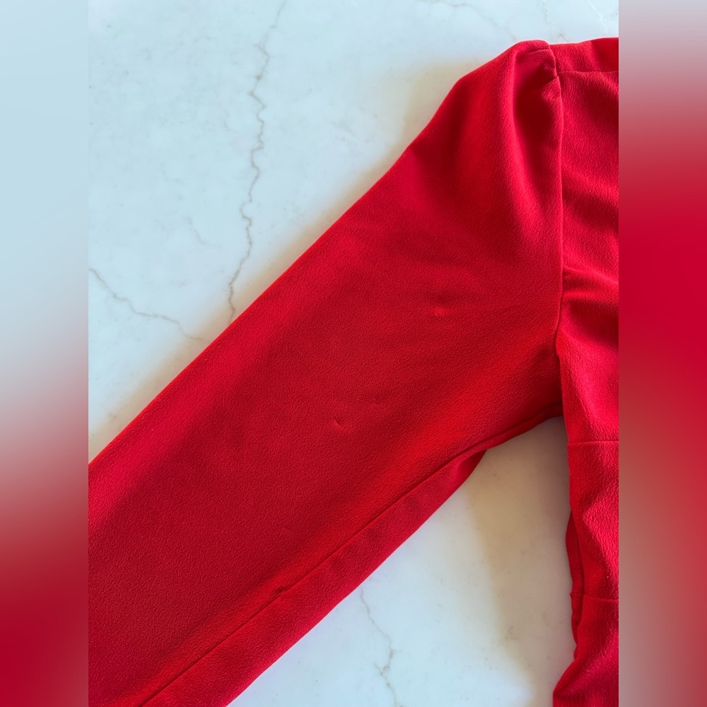 Abercrombie & Fitch Vibrant Red Long Sleeve Top - Size XS - - Picture 8 of 8